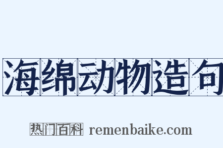海绵动物造句是什么意思的图片